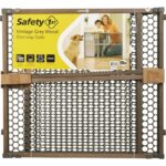 Safety 1st 24 In. H. Vintage Gray Wood Doorway Safety Gate