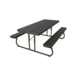 Lifetime 6 Ft. Brown Folding Picnic Table with Benches