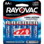 Rayovac High Energy AA Alkaline Battery (6-Pack)
