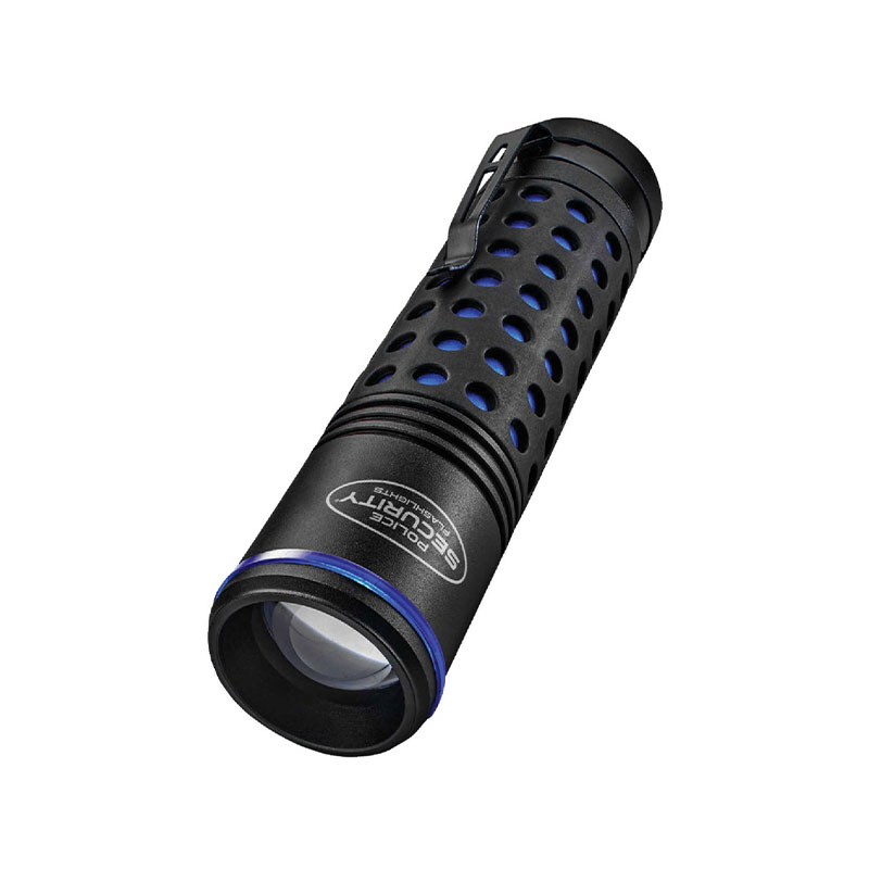 823053.jpg Police Security Barricade Focusing Rubber Grip LED Flashlight - Image 1