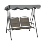 Outdoor Expressions 2-Person Dark Brown Patio Swing