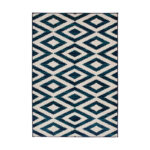 Backyard Bungalow Scalene Blue Diamond Plush Outdoor Rug 79" x 114"