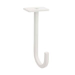 National 5" White Steel Long Ceiling Plant Hook