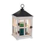Candle Warmers Weathered White Wooden Lantern