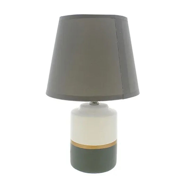 8338021043013.jpg May's Ceramic Table Lamp White & Grey 30cm - Image 1