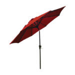 Outdoor Expressions 9 Ft. Red Aluminum Solar LED Umbrella