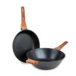 Home Core 2 Piece Fry Pan & Wok SET