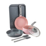 Core Home 6-Piece Pink Cookware Set