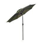 Outdoor Expressions 9 Ft. Heather Green Aluminum  Solar LED Umbrella