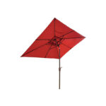 Outdoor Expressions 9 x 7 Foot Aluminum Tilt/Crank Crimson Red Patio Umbrella