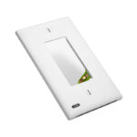 SnapPower Guidelight 2 Plus GCFI Outlet Wall Plate White