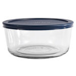 Kitchen Storage Round with Blue Lid, 7 cup