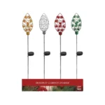 Alpine LED Solar Christmas Bulb Holiday Garden Stake 33"
