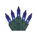 J Hofert Blue 100-Bulb Mini Incandescent String Light Set