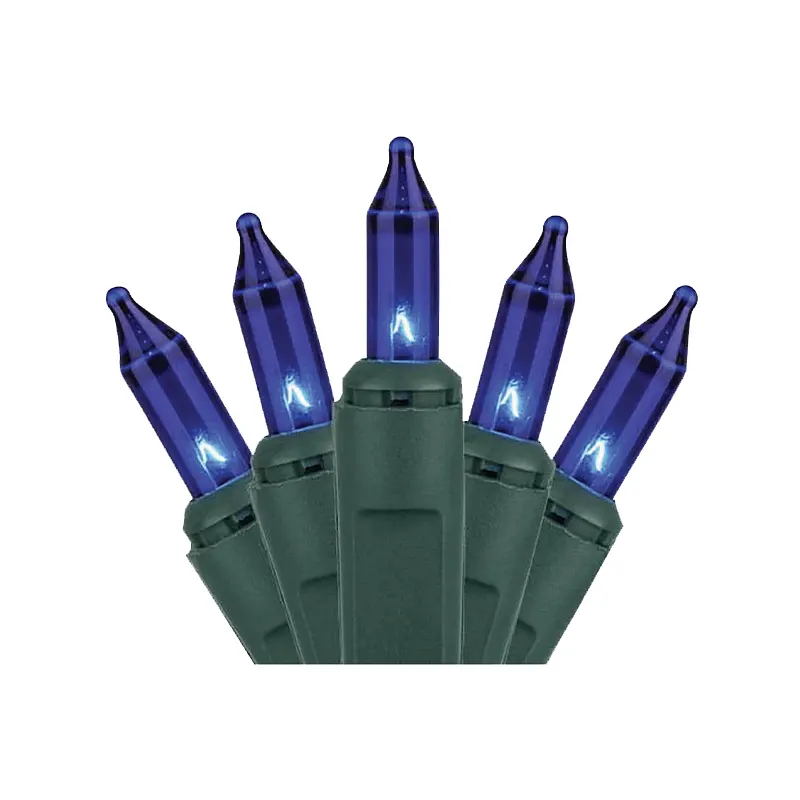 869240 J Hofert Blue 100-Bulb Mini Incandescent String Light Set - Image 1