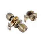 Toledo Malaga Keyed Single Deadbolt Combo Antique Brass