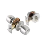 Toledo Keyed Entrance Single Dead Bolt Combo Satin Stainless Steel