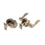 Toledo Antique Brass Double Cylinder Lever Combo