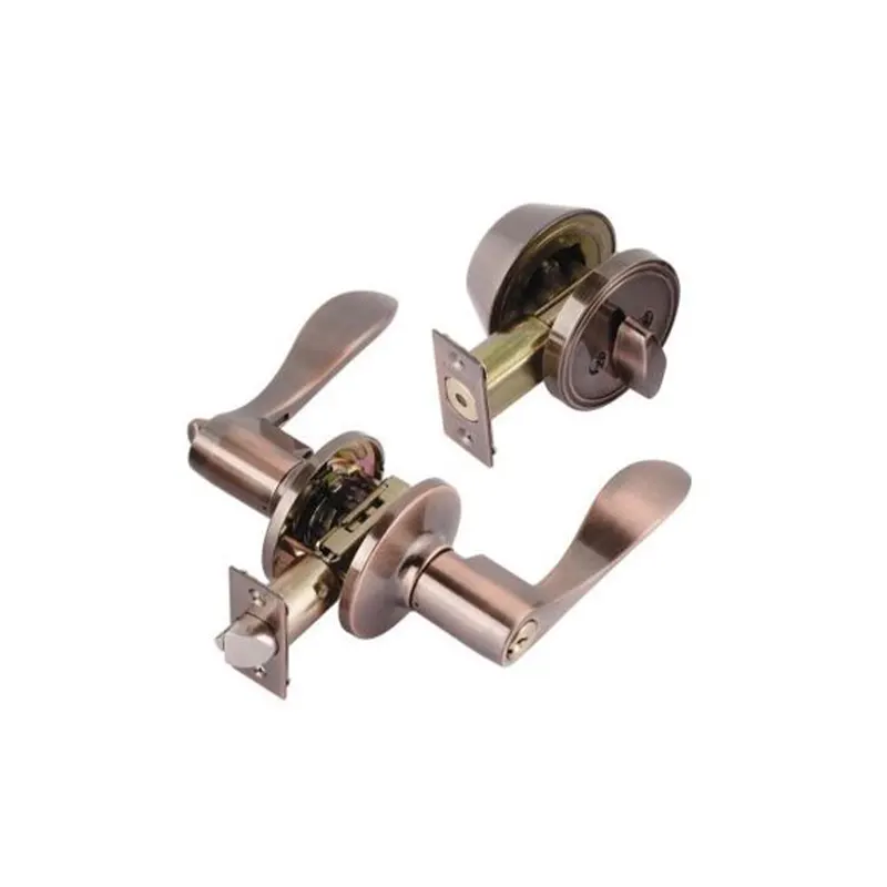 871193004447 Toledo Jaen Single Cylinder Lever Set Antique Copper - Image 1