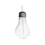 Leading Ware Light Bulb Acrylic Tumbler Cup With Straw 7.25" x 3.5" Clear