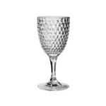 Leading Ware Wine Glass Diamond Cut Clear 12 oz.