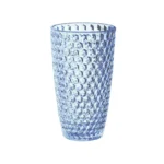 Leading Ware Glass Diamond Cut Hi-Ball Blue 19 oz