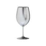 Leading Ware Wine Glass Metallic Silver 12 oz.