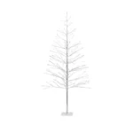 Alpine Cool White LED Lights Silver Christmas Tree 60"