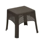 Adams Earth Woven Poly Side Table Square Brown 18.5"