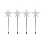 Alpine 25" LED Shooting Star Garden Stake 4 Pack