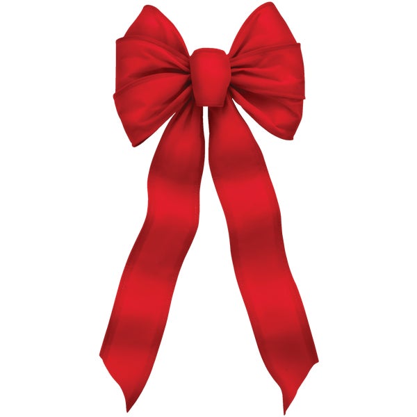 900003.jpg Holiday Trims 7-Loop 10 In. W. x 22 In. L. Red Velvet Wire Christmas Bow - Image 1