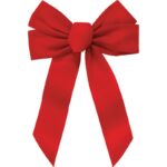 Holiday Trims 5-Loop Red Velvet Christmas Bow