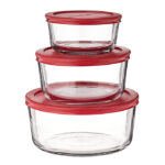 6-Piece Classic Round Glass Food Storage Set