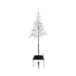 Alpine 53" Festive Silver Prelit Artificial Christmas Tree