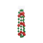 Youngcraft Green & Red Glitter Ball Garland 6'