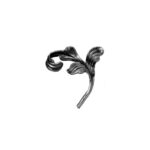Arteferro Right Hand Forged Leaf Wrought Iron Raw 7-1/16 x 5-1/8 x 5/32 Inch
