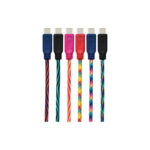 GetPower Multi-Color Braided Charging & Sync Cable, 10 Ft.
