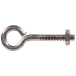 Hardware Essentials Eye Bolt With Hex Nut Stainless Steel (9/64"-24 X 2")