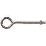 Hardware Essentials Eye Bolt With Hex Nut Stainless Steel (3/8"-16 X 6")
