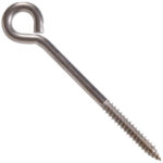 Hardware Essentials Lag Thread Screw Eye Stainless Steel (1/4" X 5")