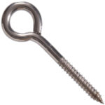 Hardware Essentials Lag Thread Screw Eye Stainless Steel (3/8" X 4-1/2")