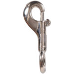 Hardware Essentials Round Fixed Eye Bolt Snap Nickel (5/8" X 3-3/8")