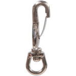Hardware Essentials Round Swivel Eye Spring Snap Nickel (1/4" X 2")