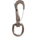 Hardware Essentials Round Swivel Eye Spring Snap Nickel (3/4" X 3-7/8")
