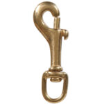 Hardware Essentials Round Swivel Eye Bolt Snap Brass (3/8" X 3")