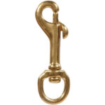 Hardware Essentials Round Swivel Eye Bolt Snap Brass (1/2" X 3")
