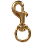 Hardware Essentials Round Swivel Eye Bolt Snap Solid Brass (3/4" X 3-1/8")