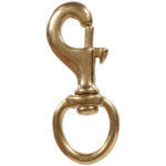 Hardware Essentials Round Swivel Eye Bolt Snap Brass (1" X 3-9/16")