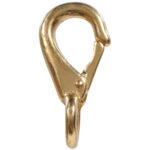 Hardware Essentials Round Fixed Eye Quick Snap Hook Brass (3/8" X 2-3/16")