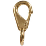 Hardware Essentials Round Fixed Eye Quick Snap Hook Brass (5/8" X 2-13/16")
